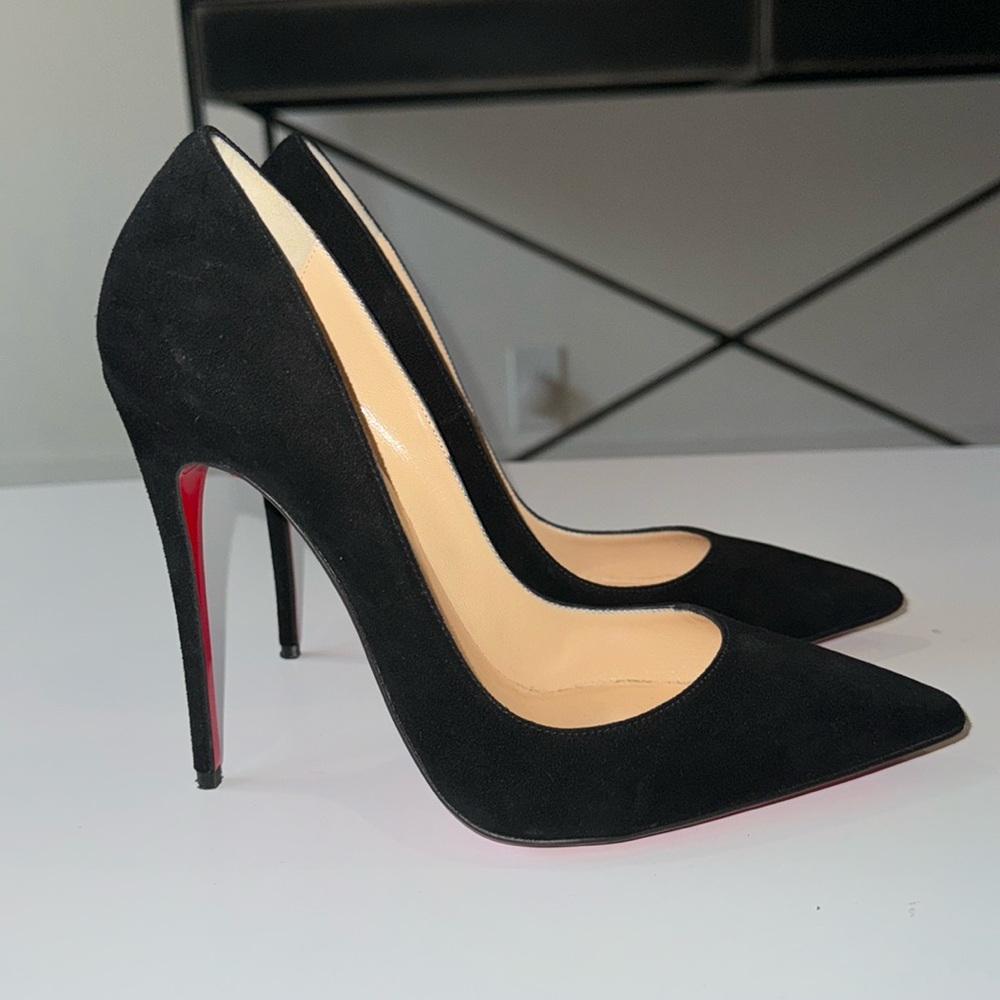 Christian Louboutin So Kate 120mm black suede